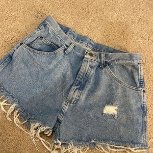 Light Wash Wrangler Cut Offs